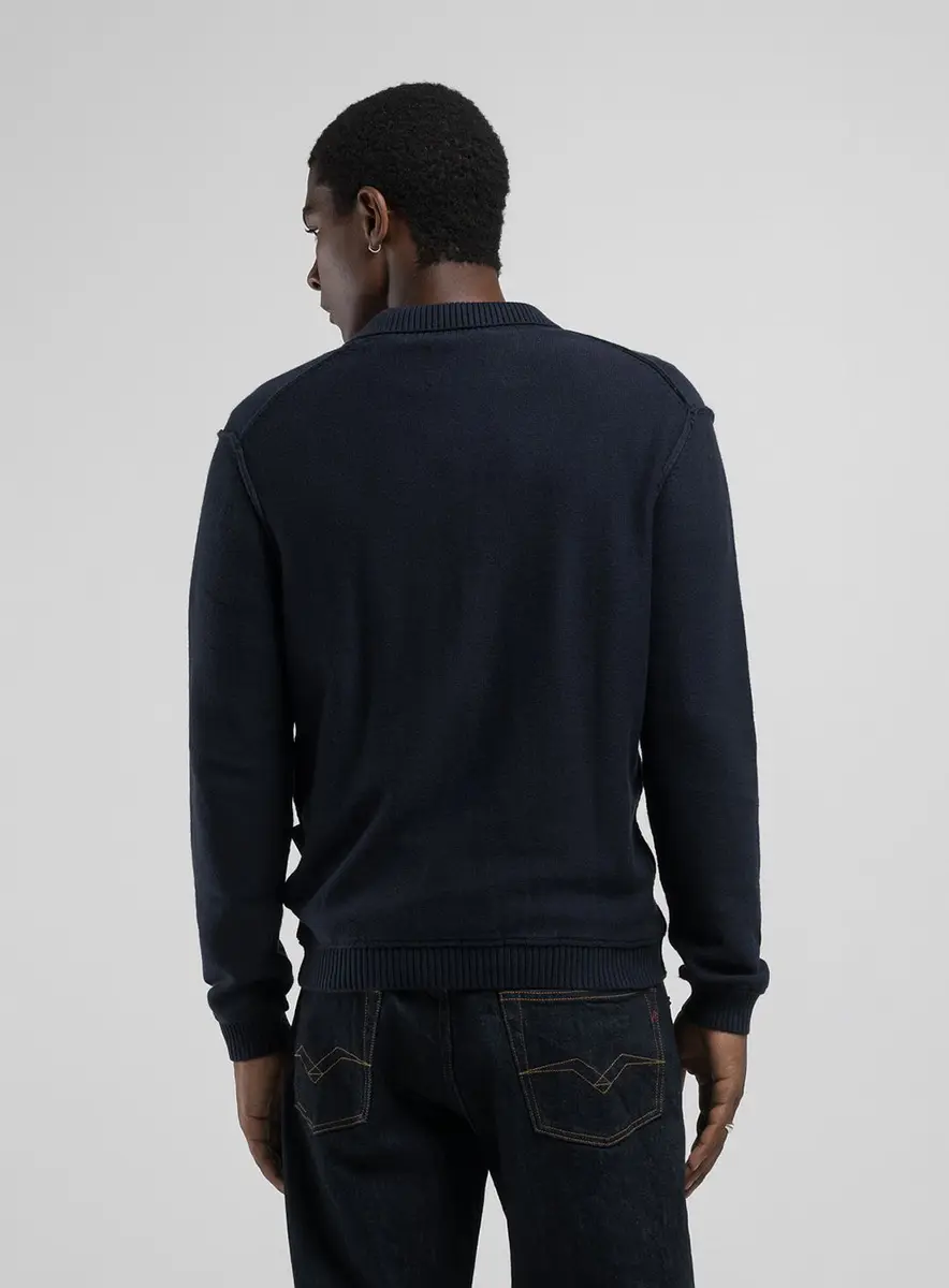Suéter Masculino Polo Conforto Essencial Preto Lcecci