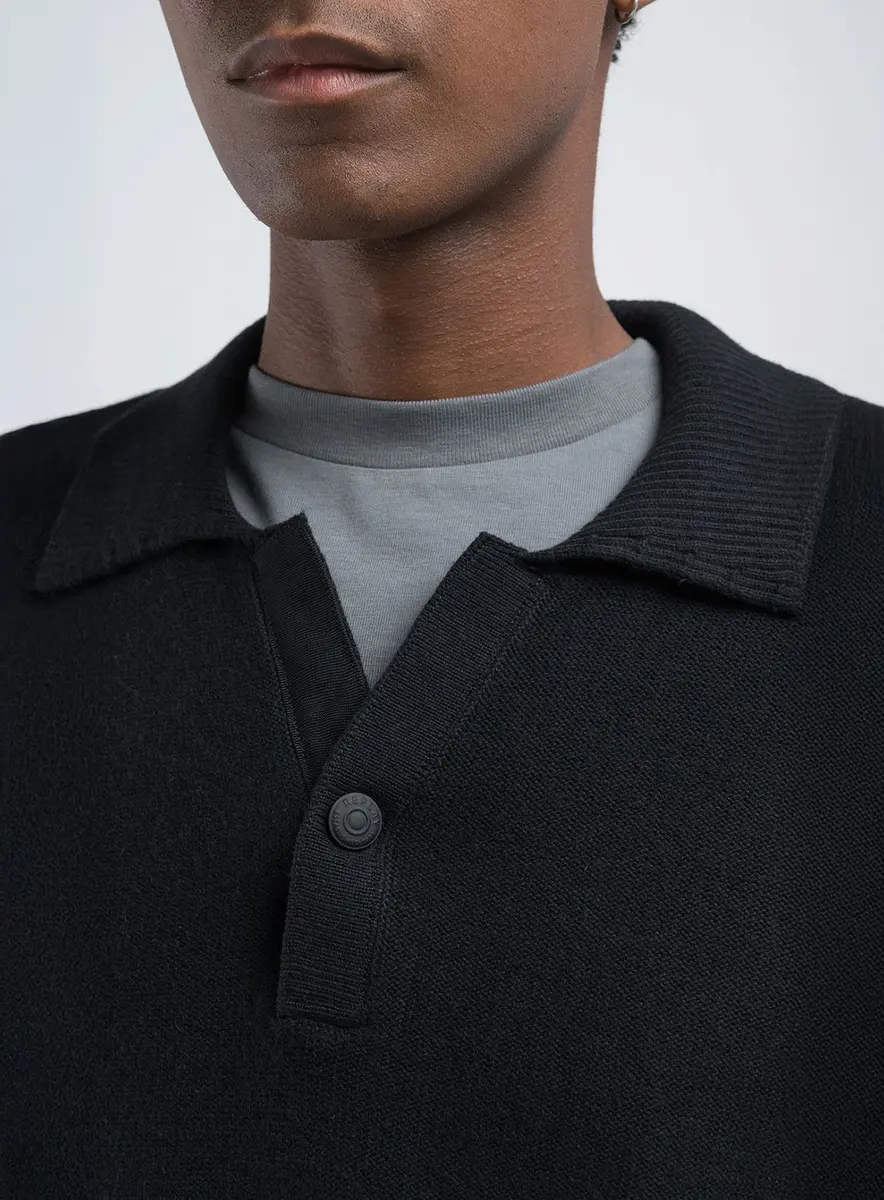 Suéter Masculino Polo Conforto Essencial Preto Lcecci