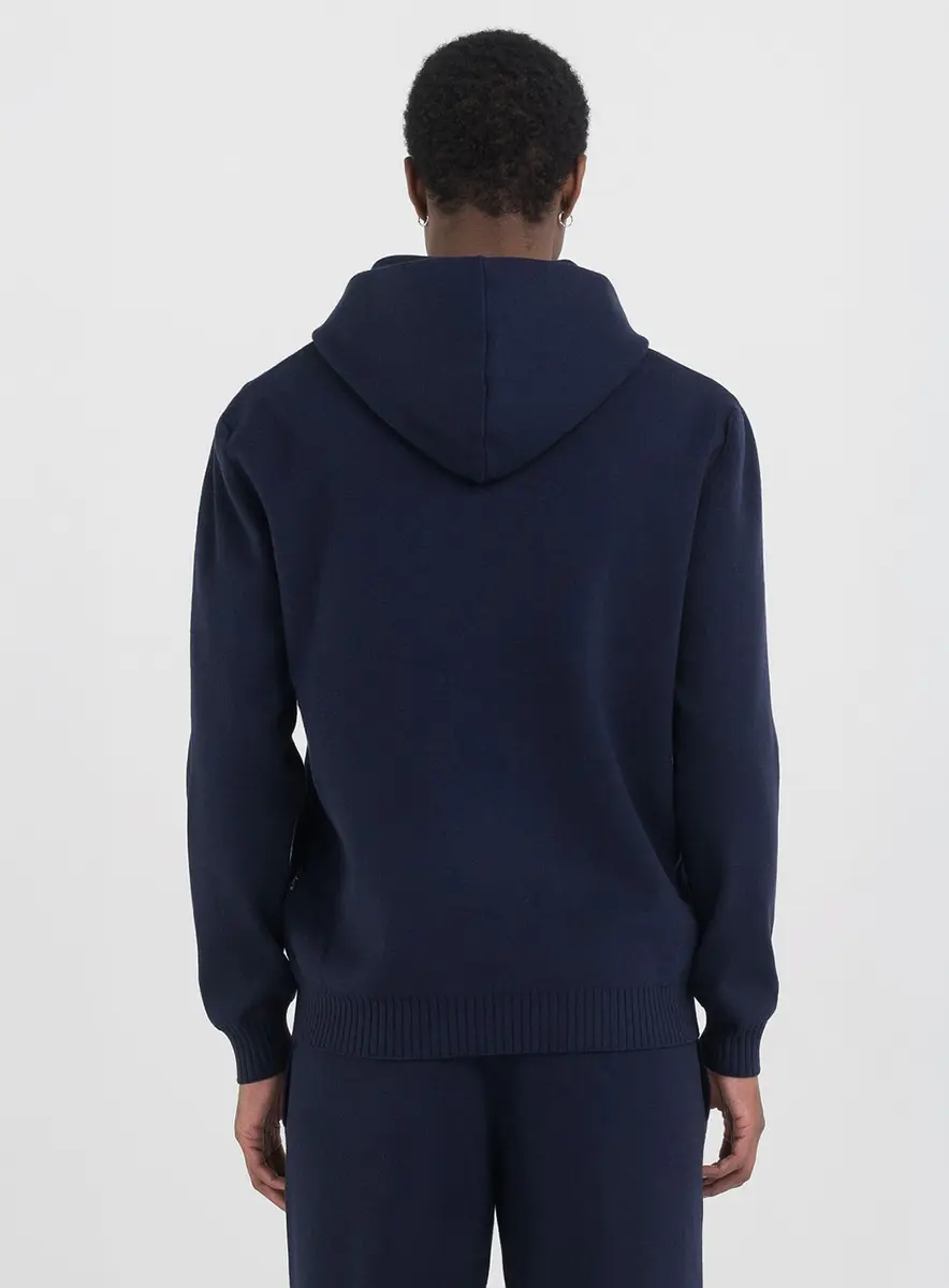 Suéter Masculino Básico Com Capuz Preto Lcecci