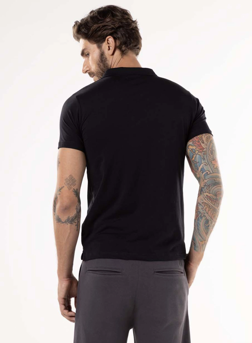 Camisa Polo Basic Comfort Pima Preto Lcecci