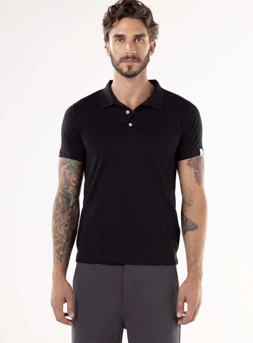 Camisa Polo Basic Comfort Pima Preto Lcecci