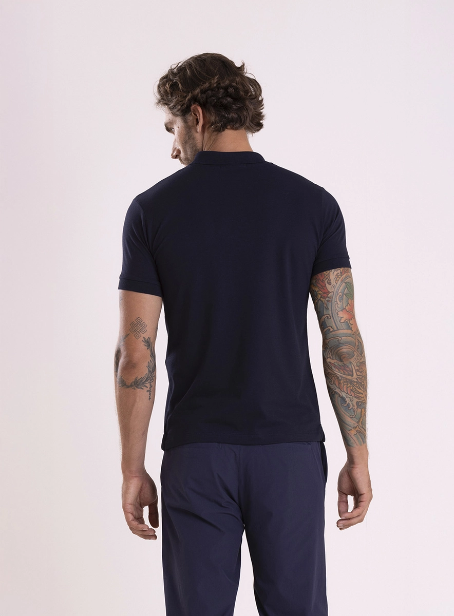 Camisa Polo Masculina Clássica Slim Pima Preto Lcecci