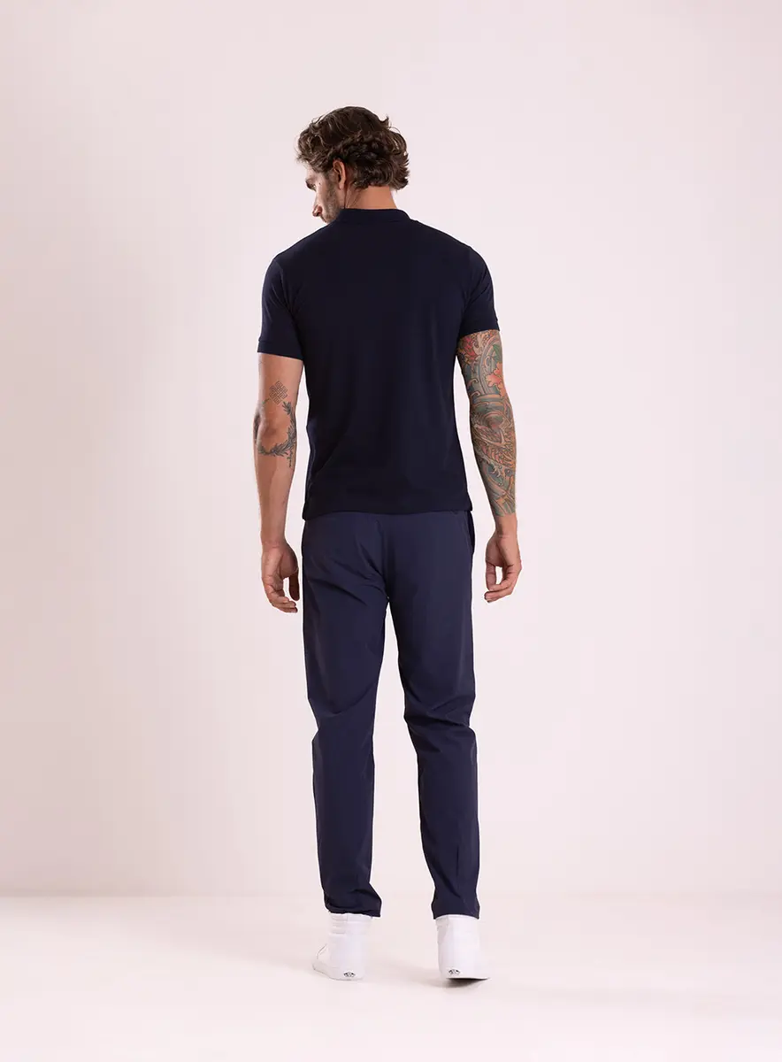 Camisa Polo Masculina Clássica Slim Pima Preto Lcecci