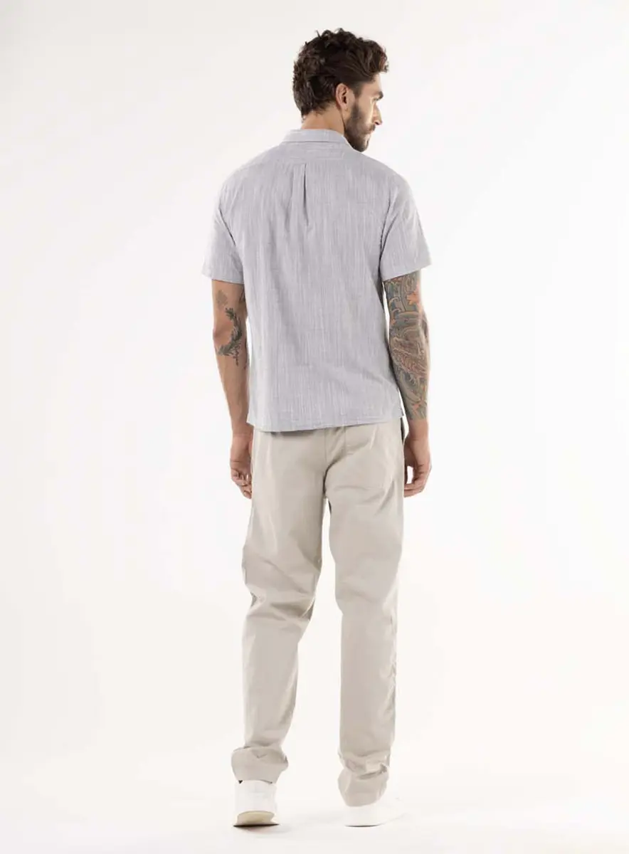 Camisa Masculina Alfaiataria Reta Off Shell Lcecci