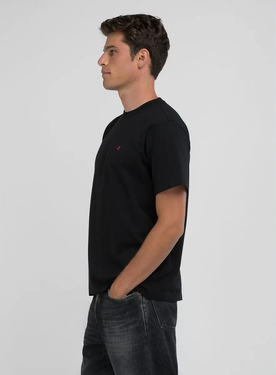 Camiseta Masculina Reta Manga Curta Preto Lcecci