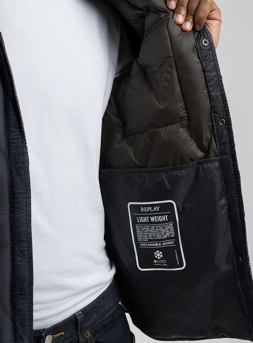 Jaqueta Masculina Acolchoada Replay Preto Lcecci