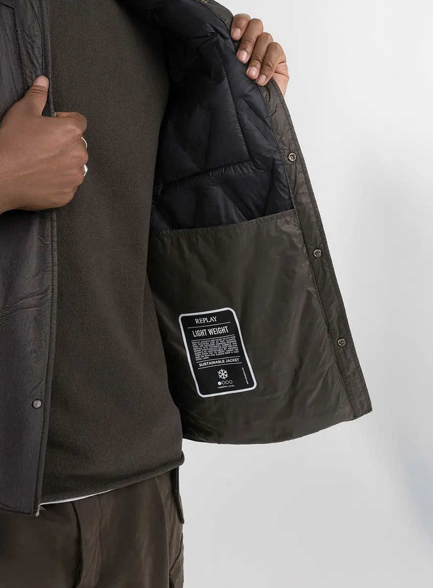 Jaqueta Masculina Acolchoada Replay Preto Lcecci
