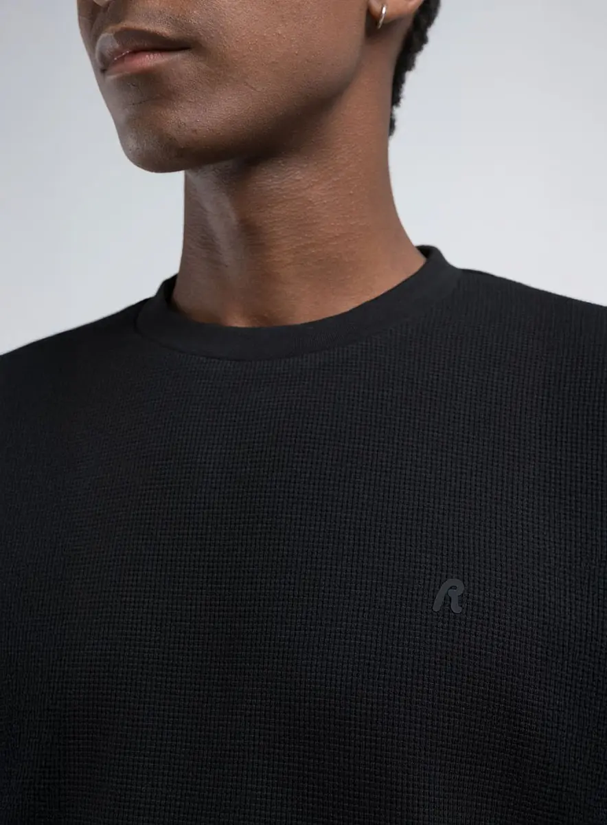 Camiseta Manga Longa Reta Replay Preto Lcecci