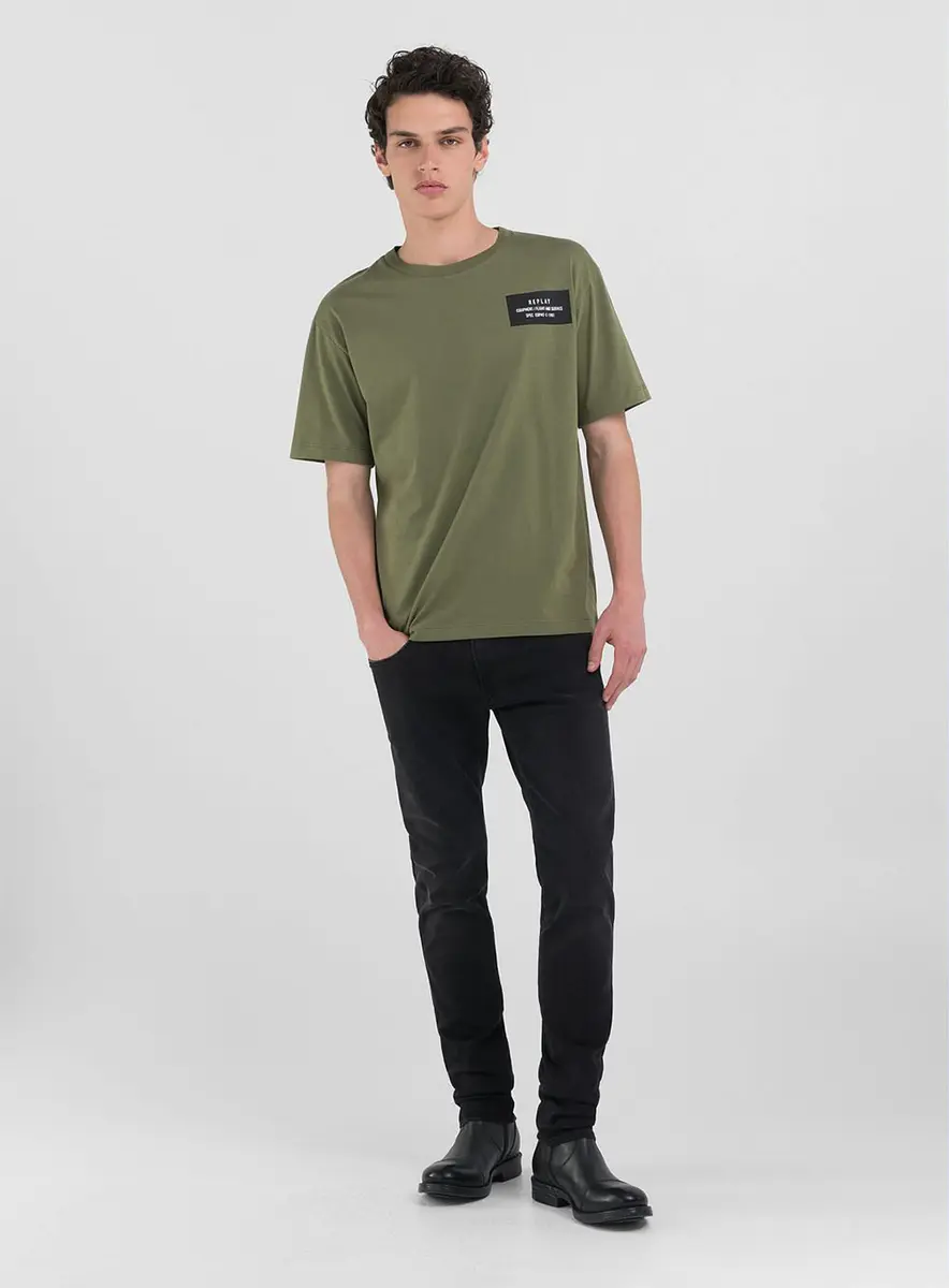 Camiseta Masculina Manga Curta Estampa Costas Preto Lcecci