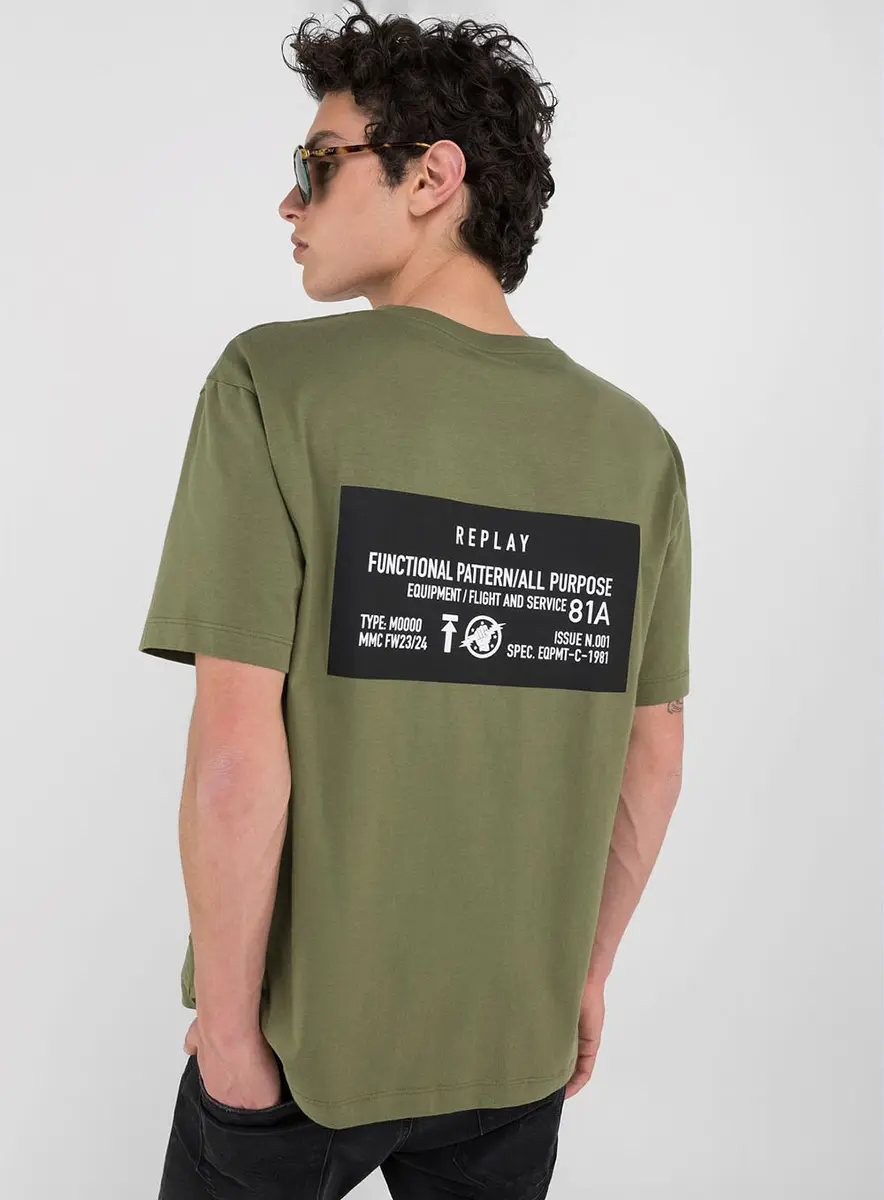 Camiseta Masculina Manga Curta Estampa Costas Preto Lcecci