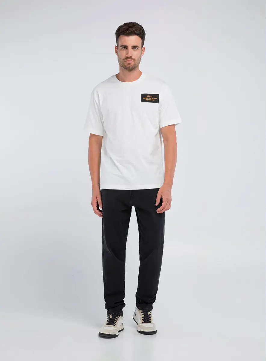 Camiseta Masculina Manga Curta Estampa Costas Preto Lcecci