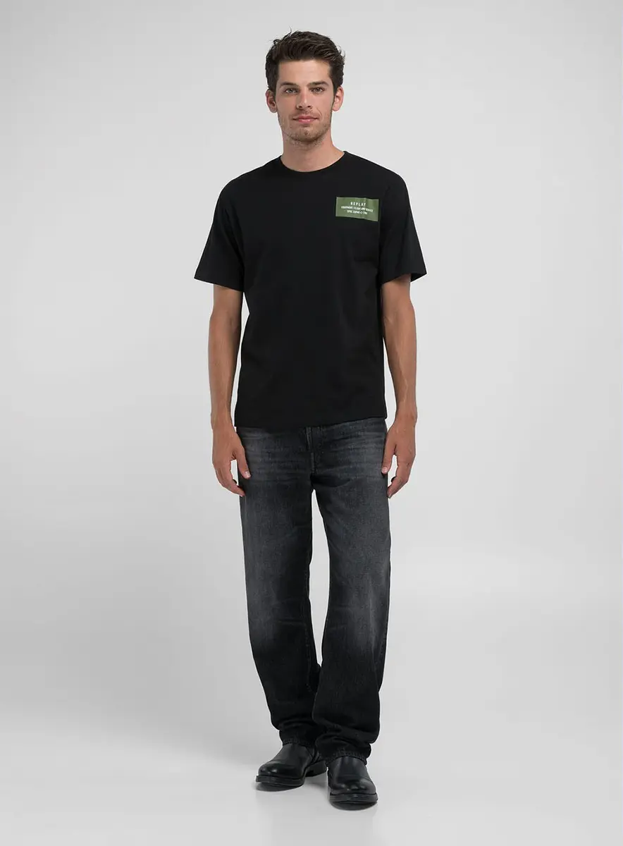 Camiseta Masculina Manga Curta Estampa Costas Preto Lcecci