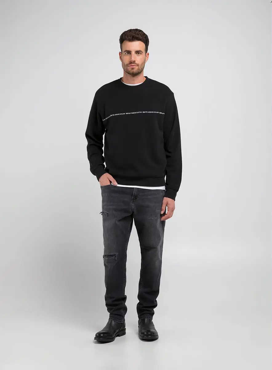 Blusão Moletom Masculino Replay Preto Lcecci