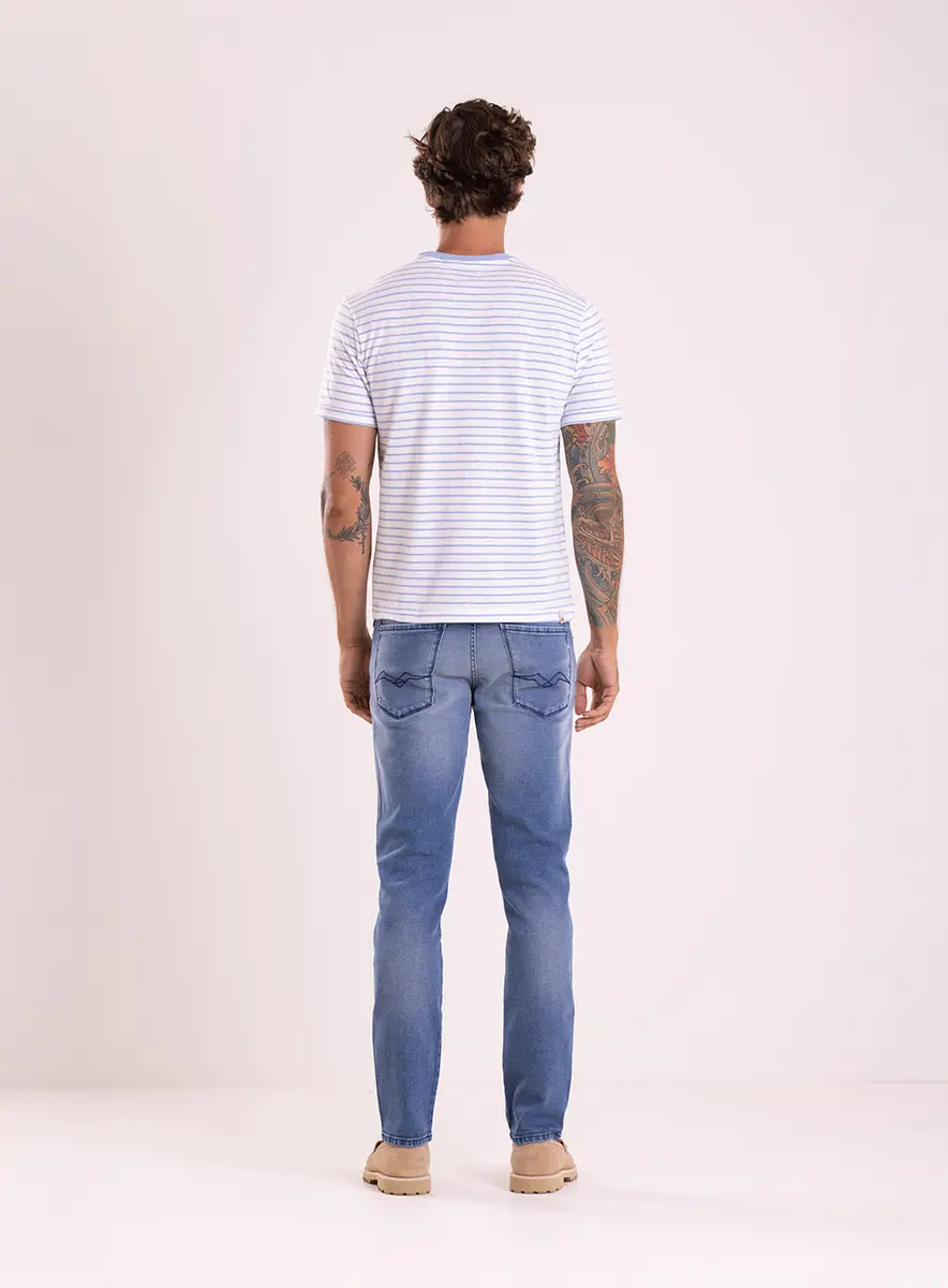 T-shirt Regular Listrada Navy Estampados Lcecci