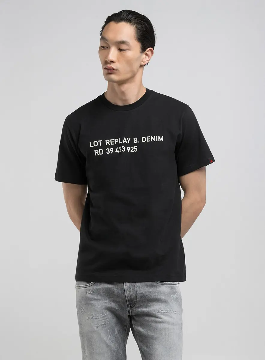 T-shirt Regular Estampa Centro Preto Lcecci