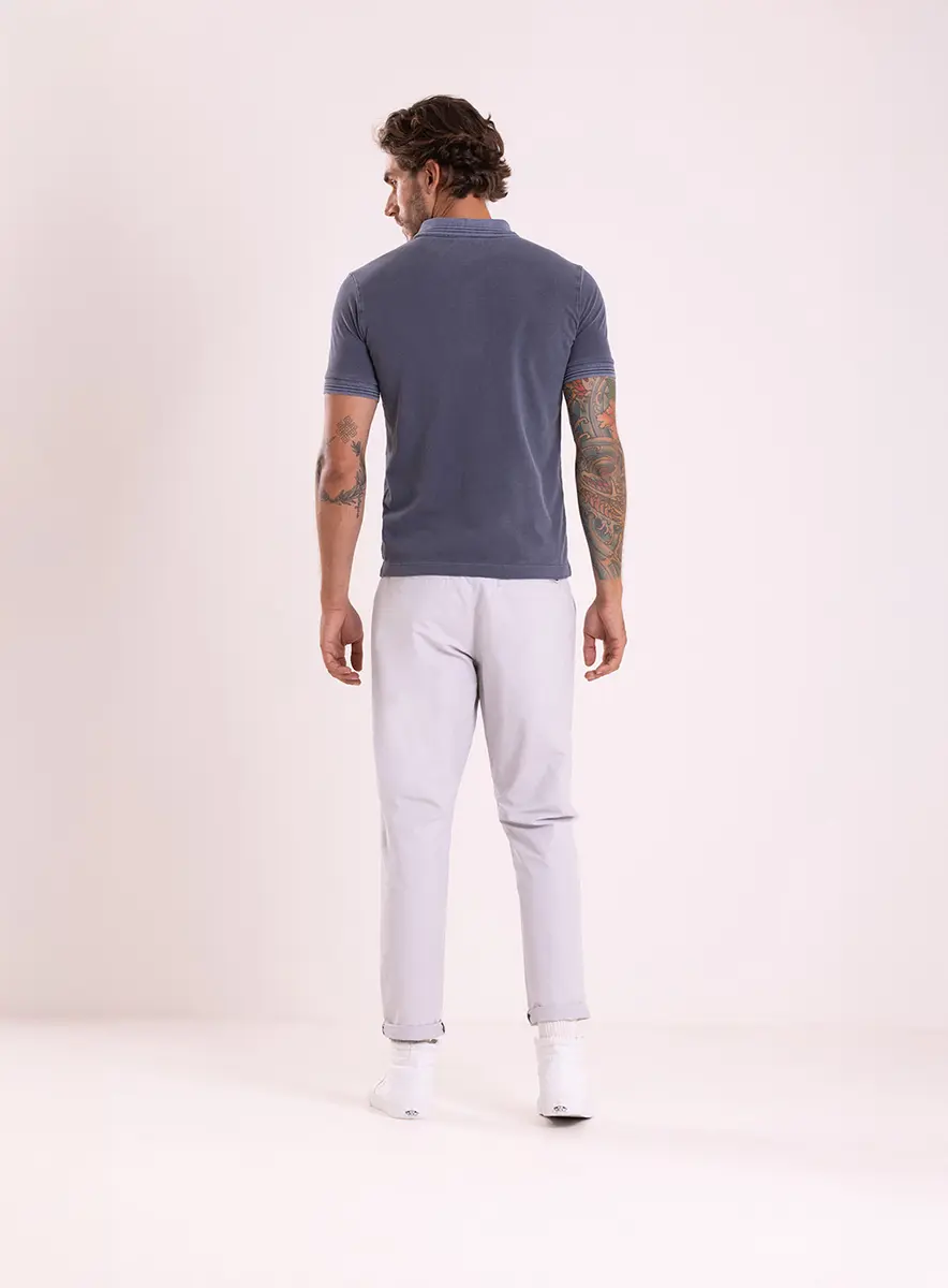 Camisa Polo Iconic Piquet Azul Teal Lcecci