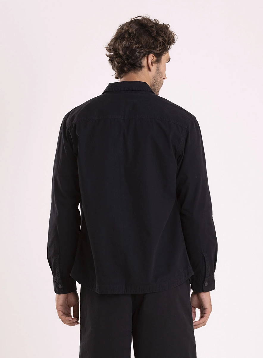 Camisa Tinturada Com Bolsos Cinza Sand Lcecci