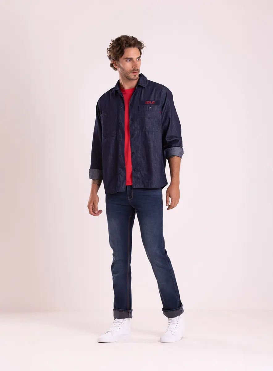 Camisa Jeans Red Atitude Relaxed Índigo Lcecci