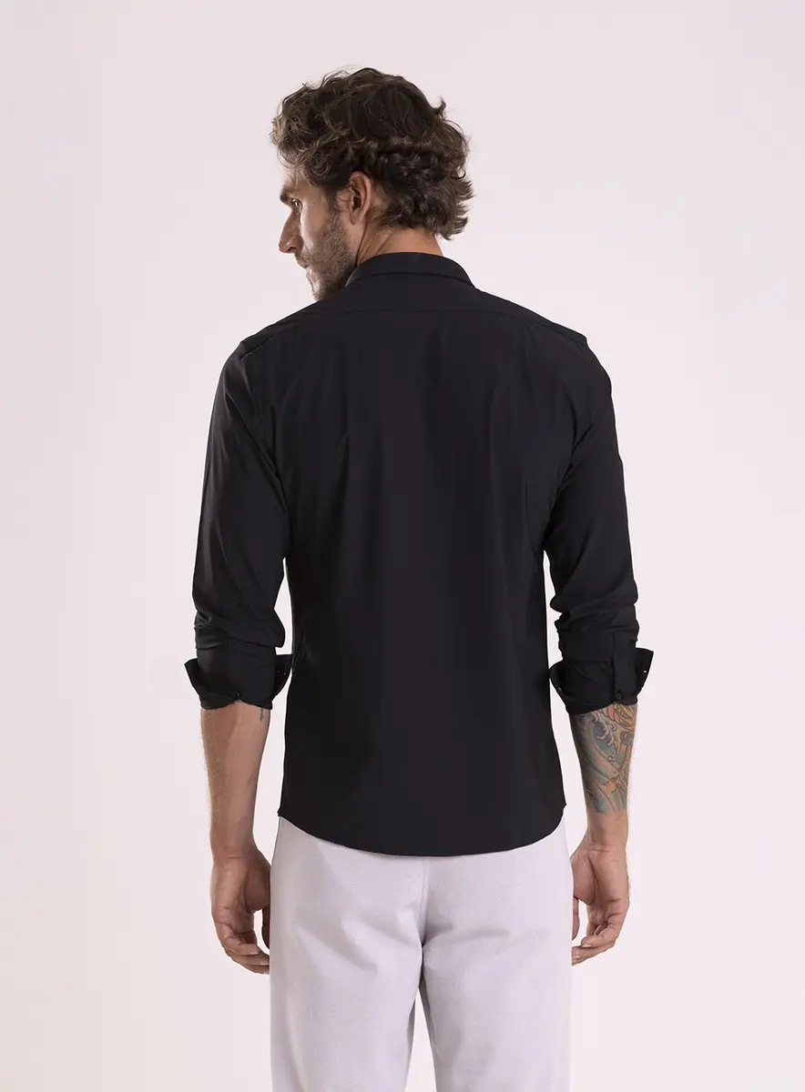 Camisa Regular Easytech Preto Lcecci