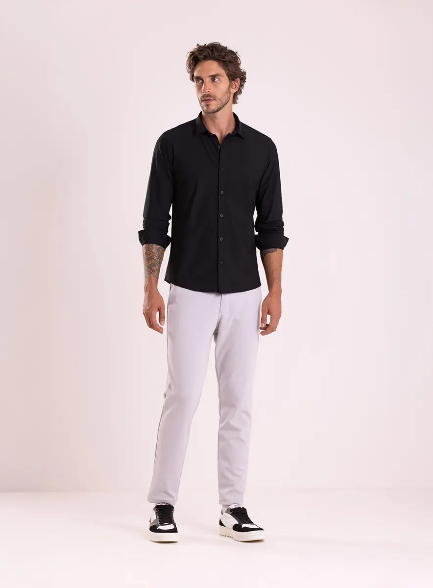 Camisa Regular Easytech Preto Lcecci