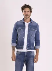 Jaqueta Jeans Trucker Aged