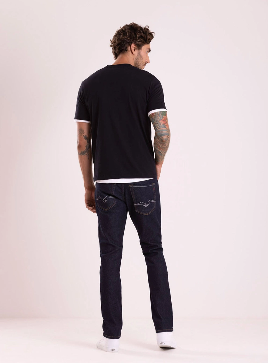 T-shirt Regular Com Estampa Preto Lcecci