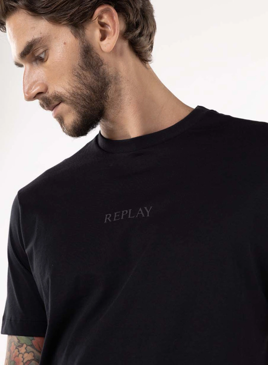 T-shirt Pima Com Estampa Em Logo Preto Lcecci
