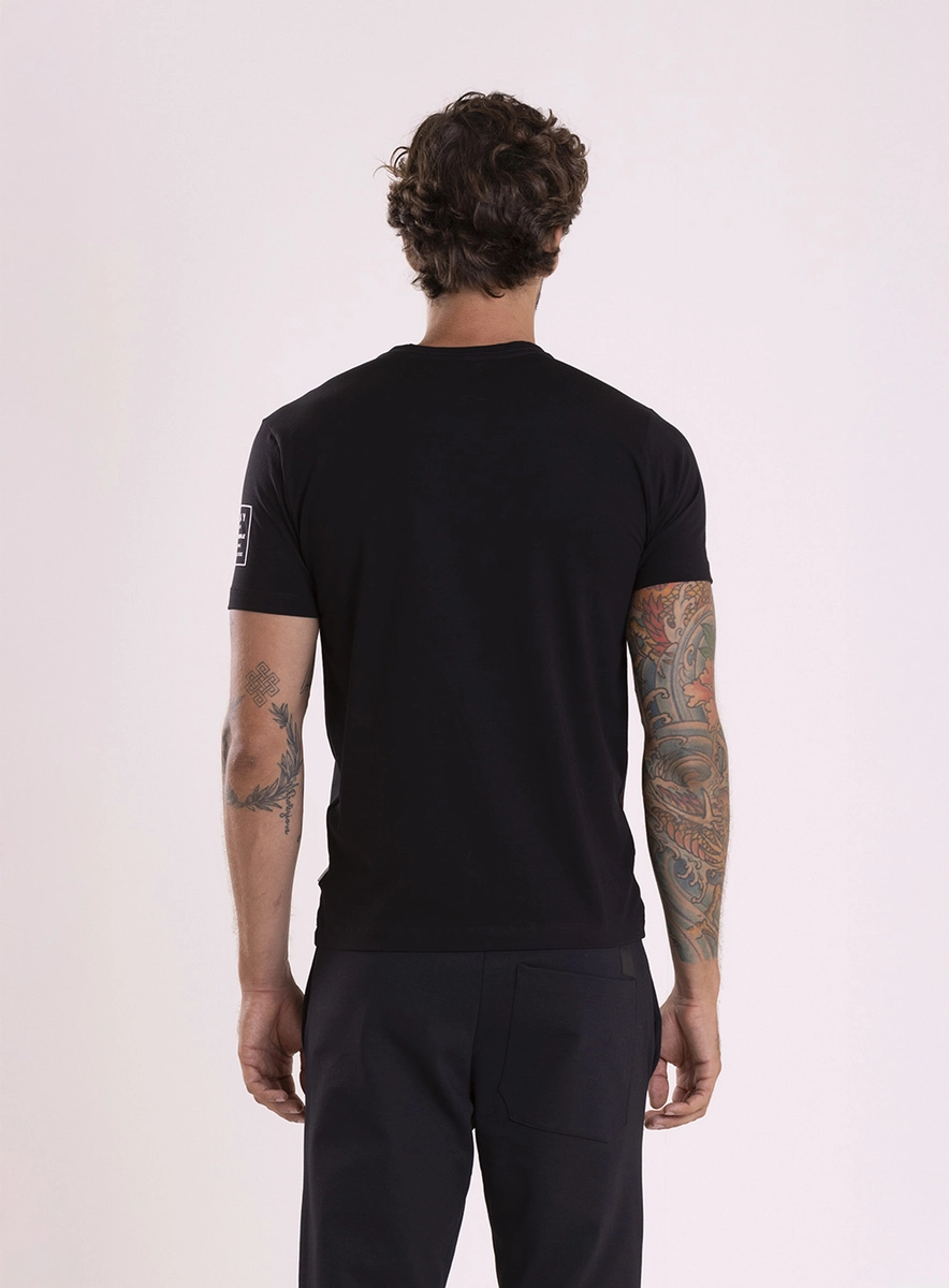 T-shirt Regular Slim Preto Lcecci
