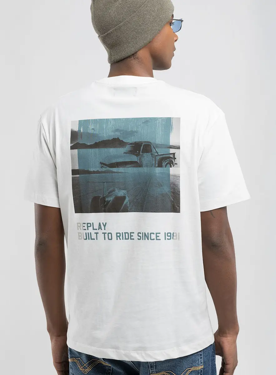 T-shirt Relaxed Estampada Off Shell Replay