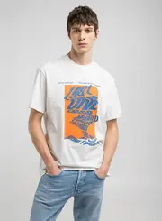 T-shirt Relaxed Com Estampa Frontal