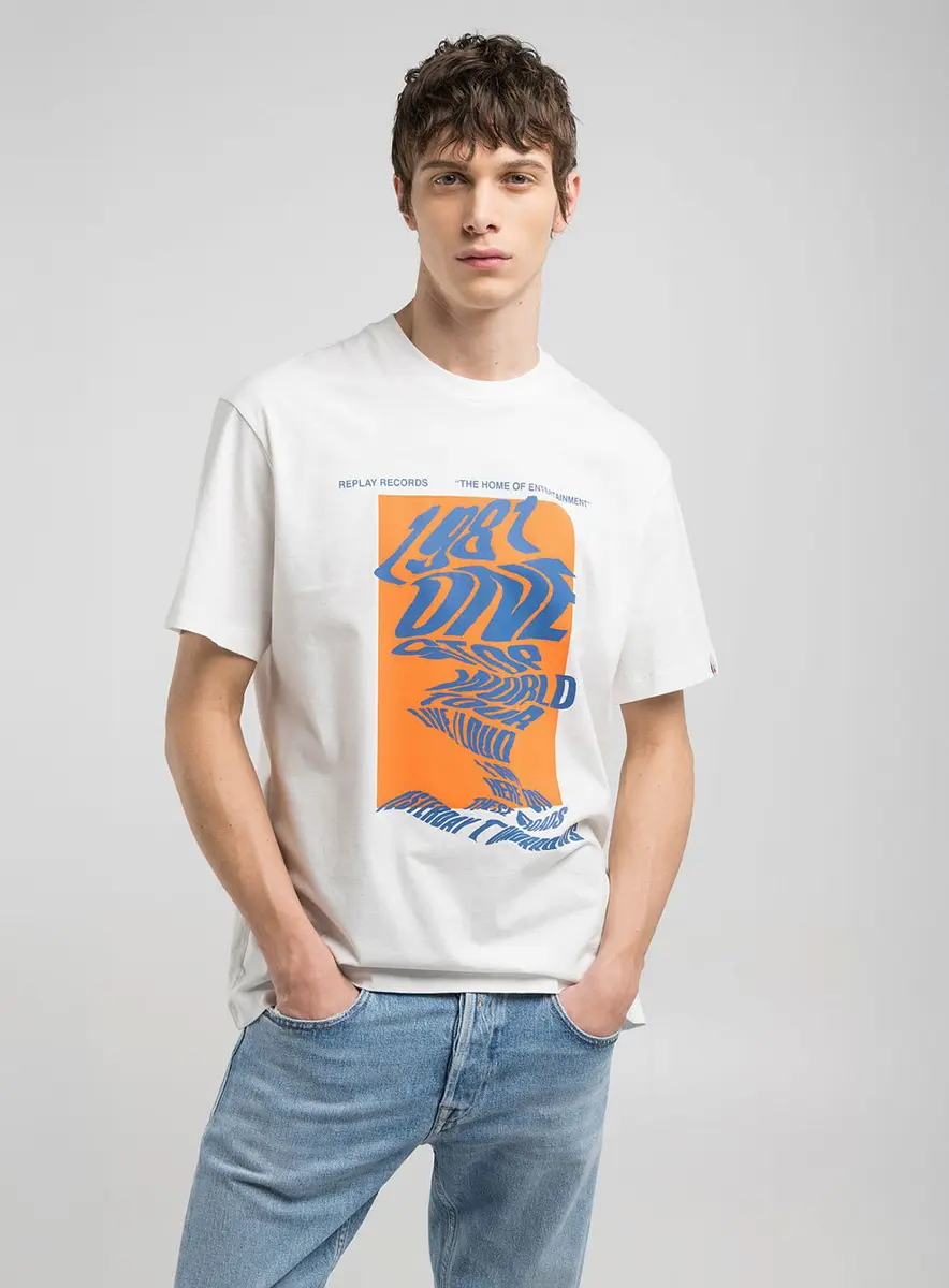 T-shirt Relaxed Com Estampa Frontal Off Shell Lcecci