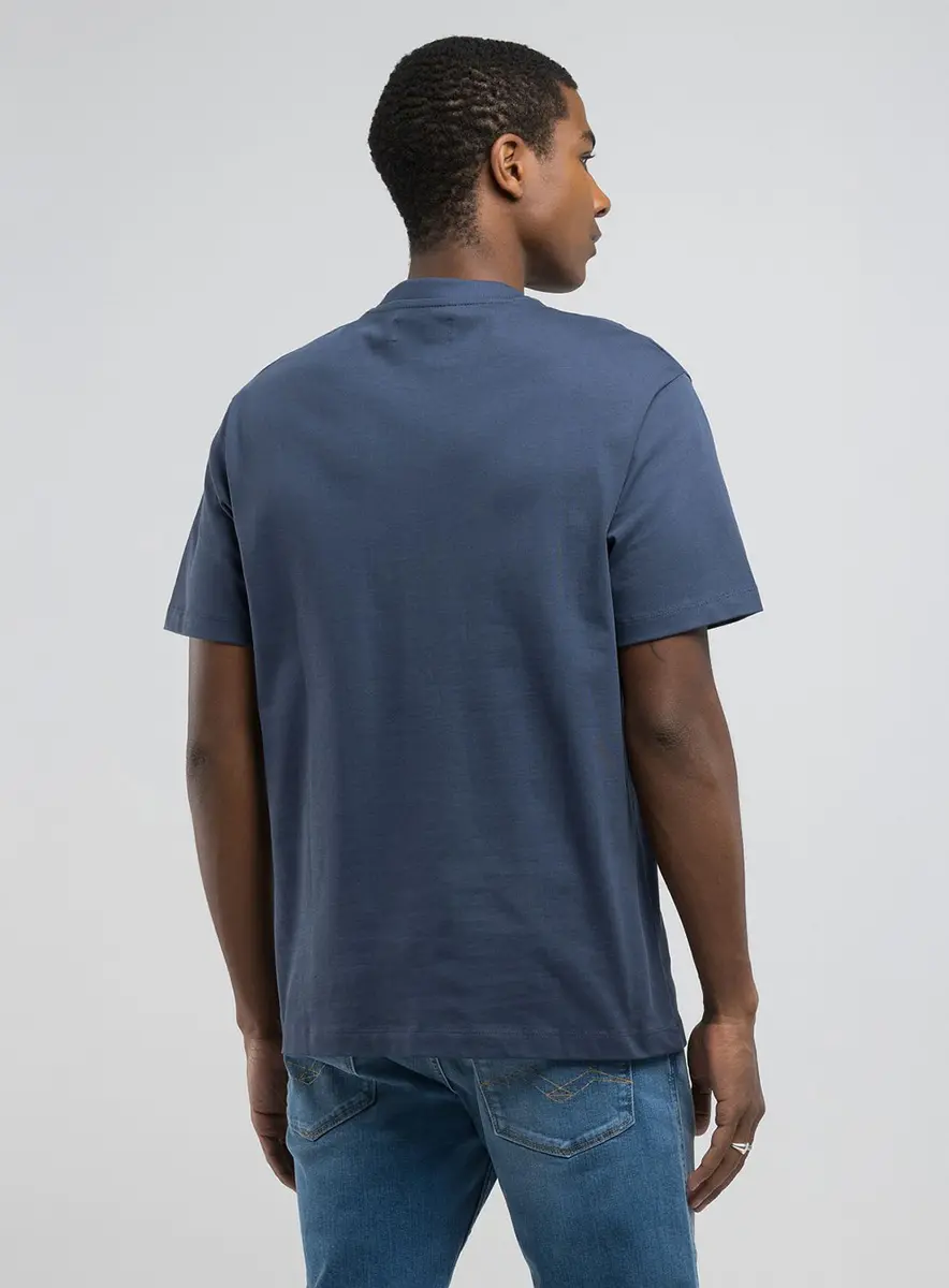 T-shirt Relaxed Manga Curta Azul Pangera Lcecci