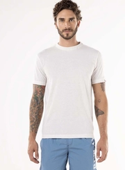 T-shirt Regular Em Linho Manga Curta