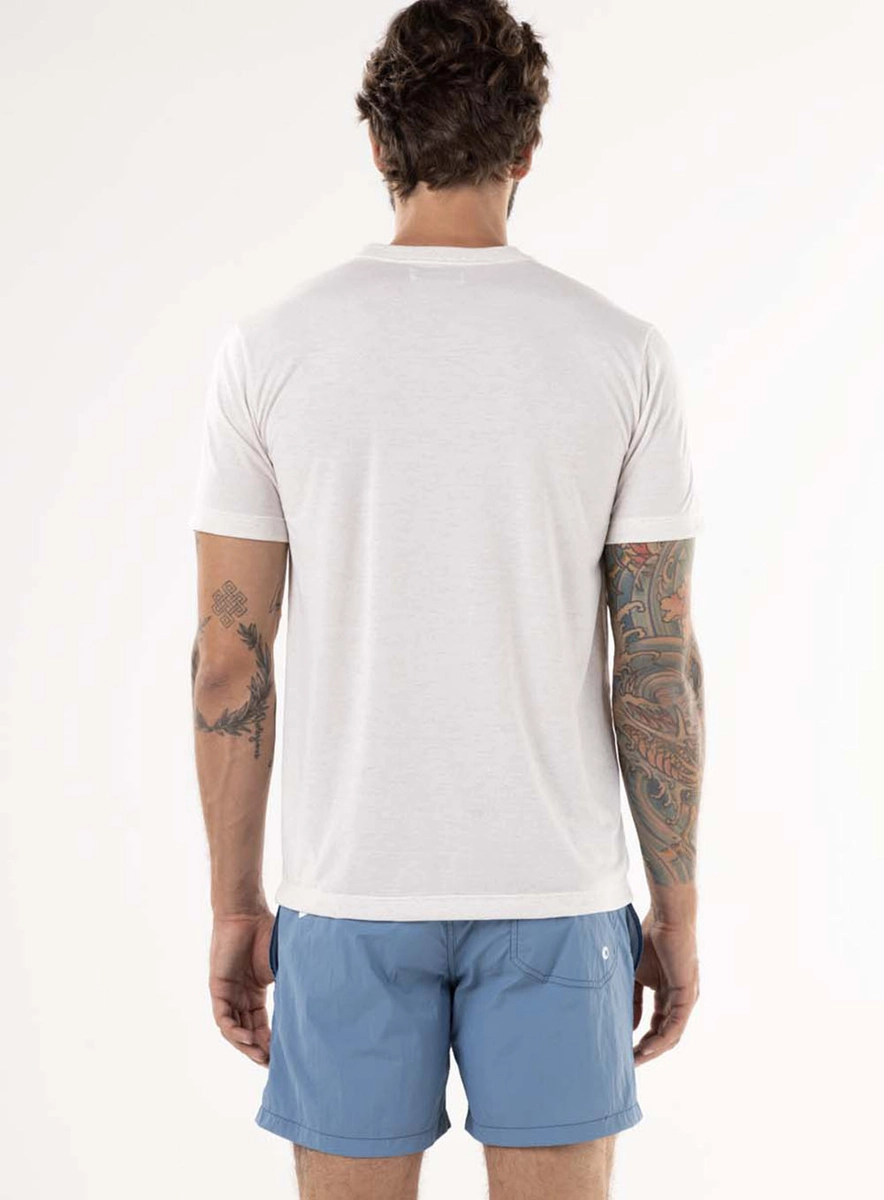T-shirt Regular Em Linho Manga Curta Off Shell Lcecci