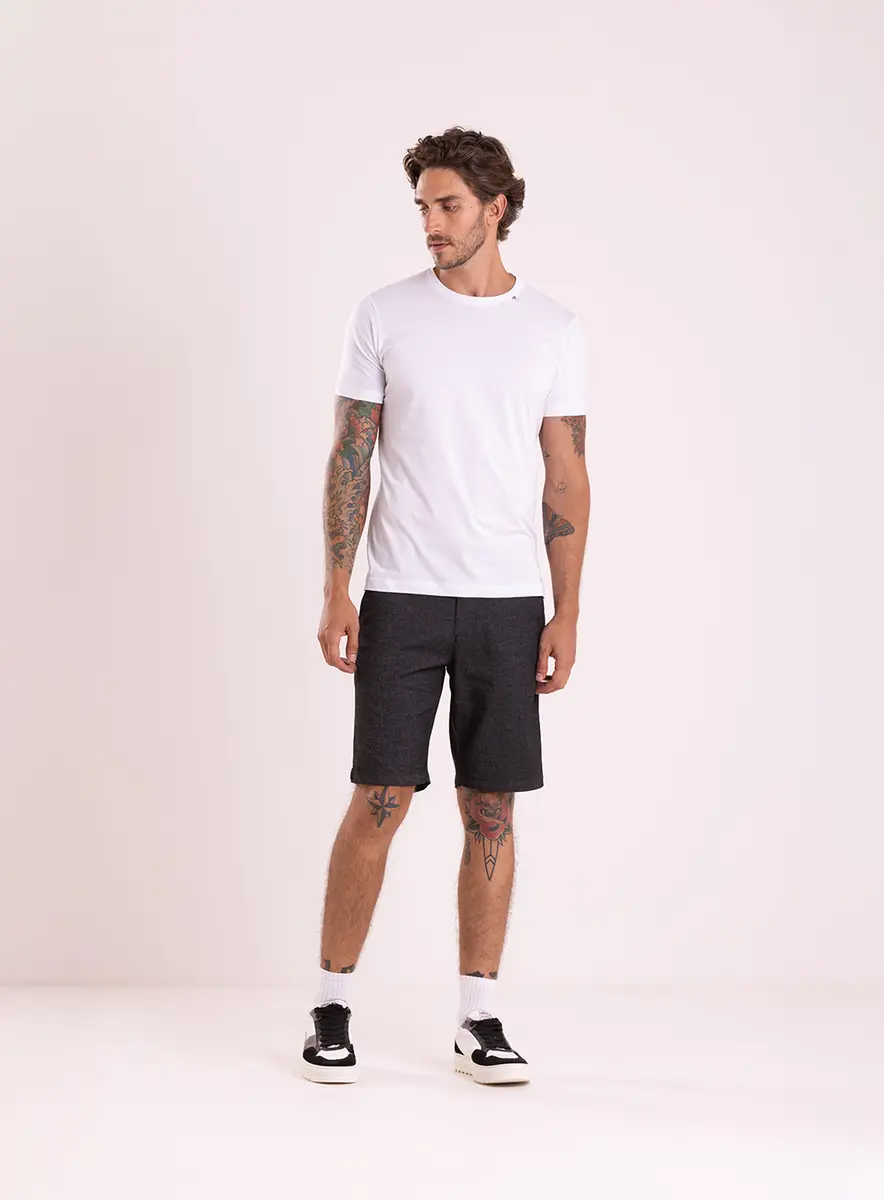 T-shirt Manga Raglan Malha Texturizada Off Shell Lcecci