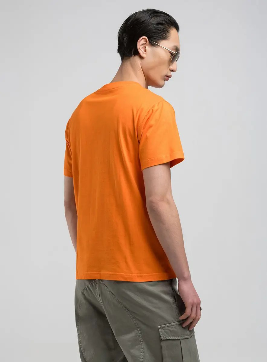 T-shirt Regular Com Estampa Laranja Drew Lcecci