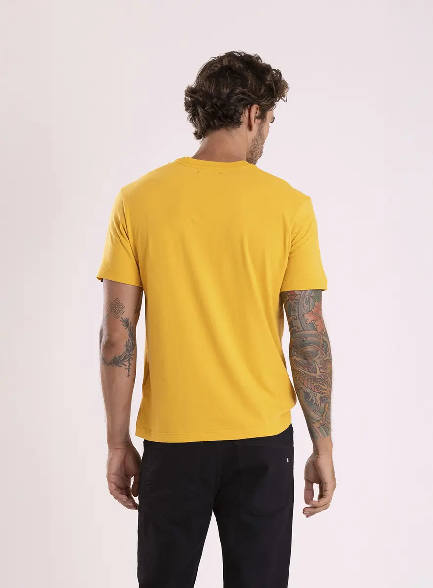 T-shirt Regular Com Estampa Laranja Drew Lcecci
