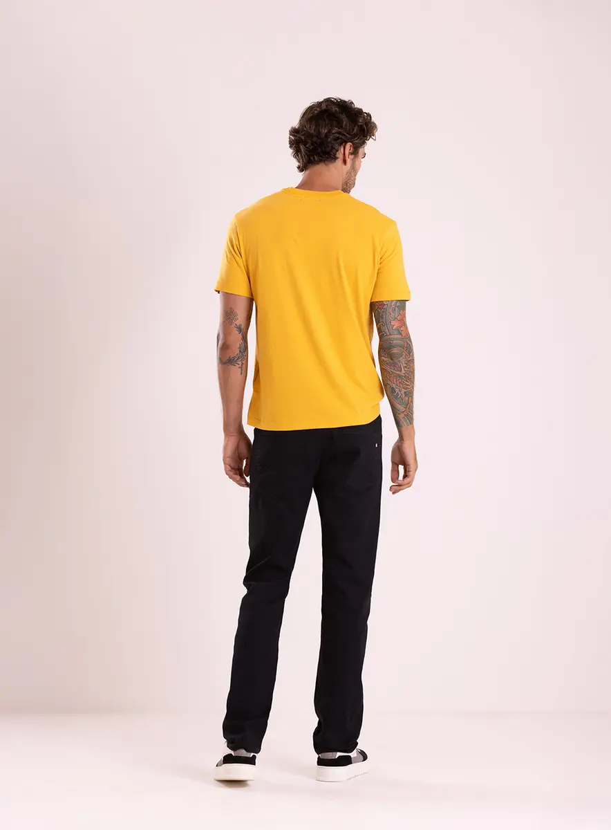 T-shirt Regular Com Estampa Laranja Drew Lcecci