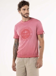 T-shirt Regular Lavada Com Estampa