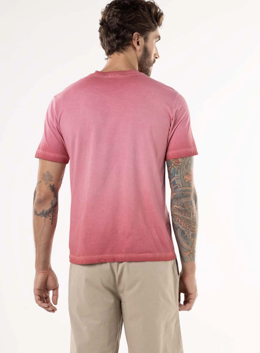 T-shirt Regular Lavada Com Estampa Vermelho Rojo Lcecci