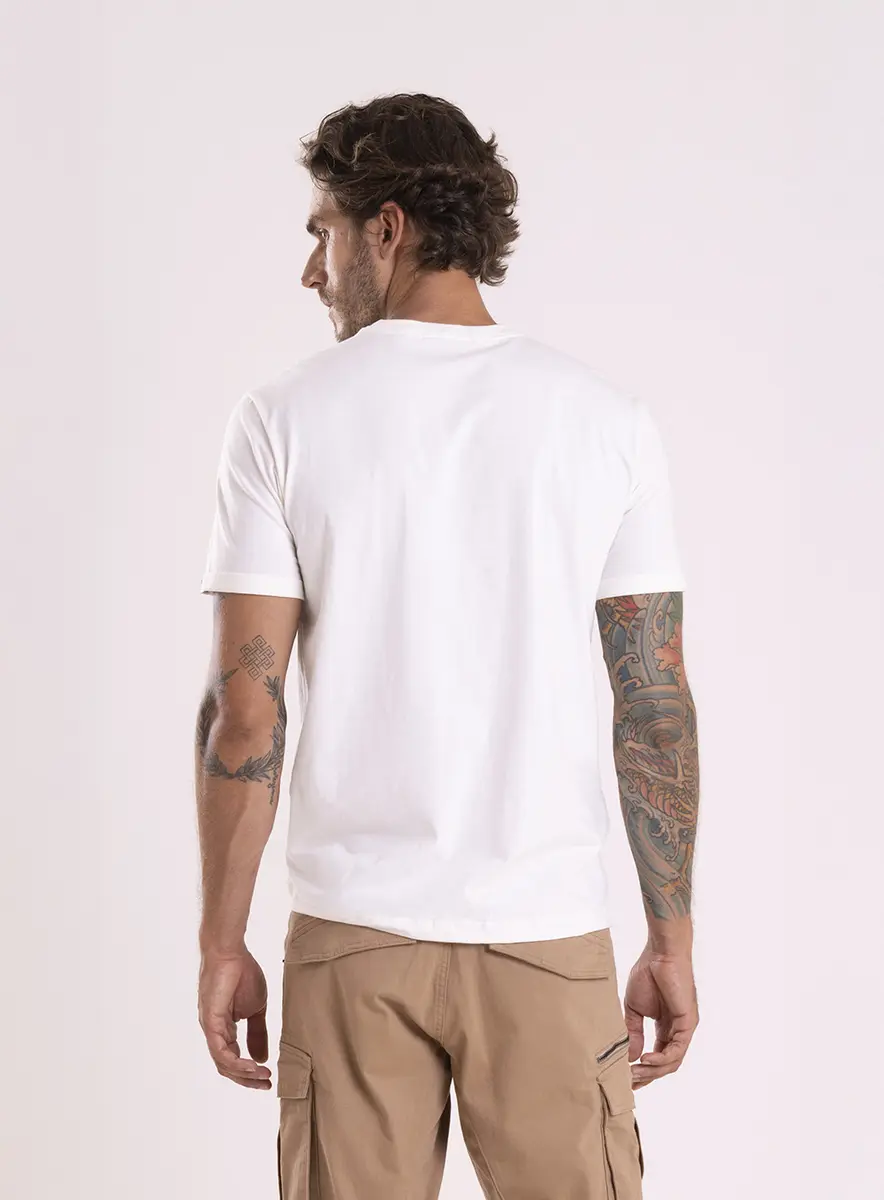 T-shirt Regular Manga Dobrada Off Shell Lcecci