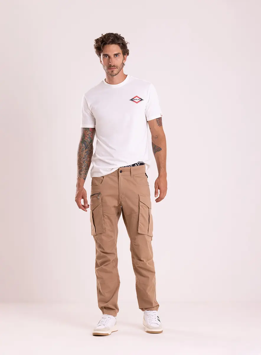 T-shirt Regular Manga Dobrada Off Shell Lcecci