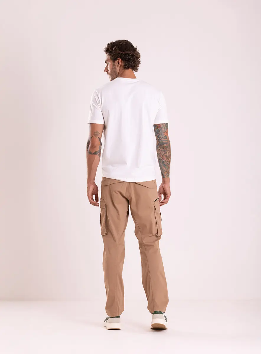 T-shirt Regular Manga Dobrada Off Shell Lcecci