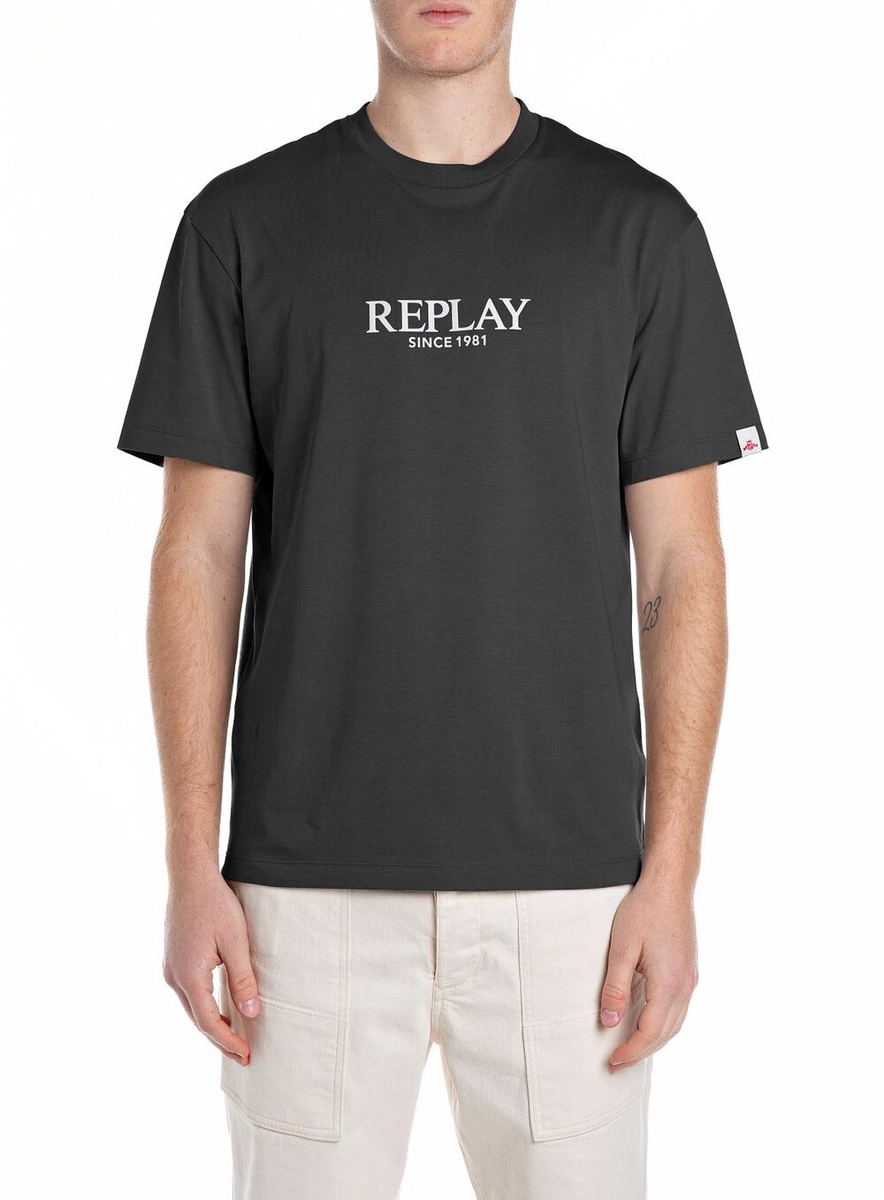 T-shirt Relaxed Estampa 3d Preto Lcecci