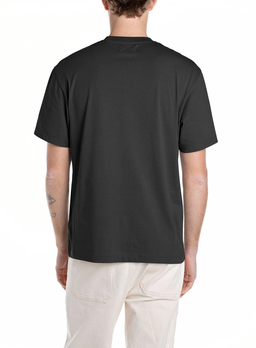 T-shirt Relaxed Estampa 3d Preto Lcecci