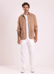 Parka Tipo Blazer Com Bolsões