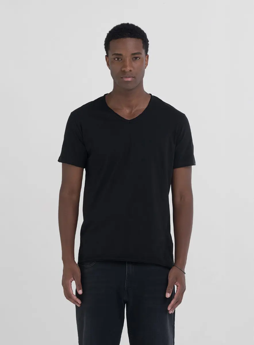 T-shirt Corte A Fio Preto Lcecci