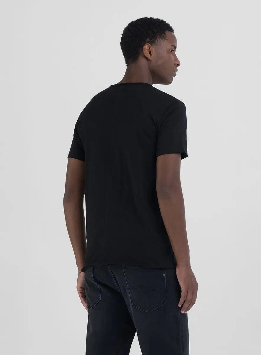 T-shirt Corte A Fio Preto Lcecci