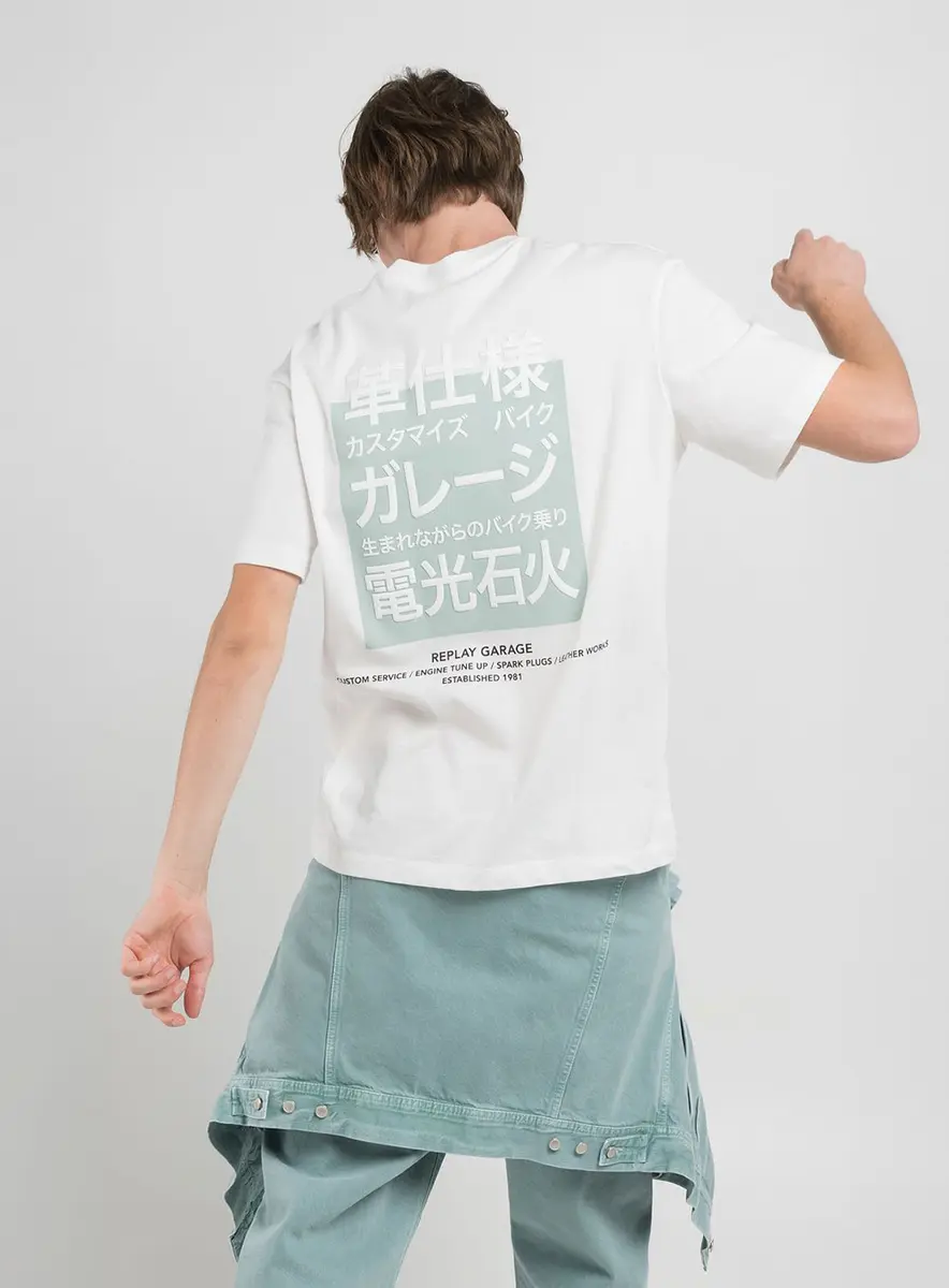 T-shirt Relaxed Estampa Frente E Costas Off Shell Lcecci