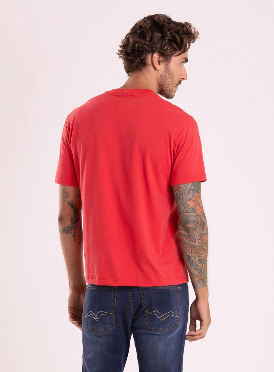 T-shirt Regular Manga Curta Vermelho Rojo Lcecci